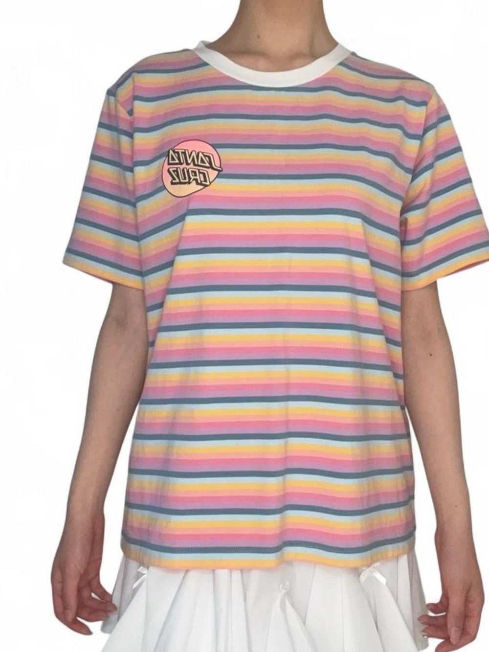 Santa Cruz Skateboards Pastel Multi-Stripe Long Sleeve Tee